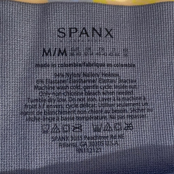 SPANX Look At Me Now Leggings Gray Black Camo sz Medium - Picture 7 of 13